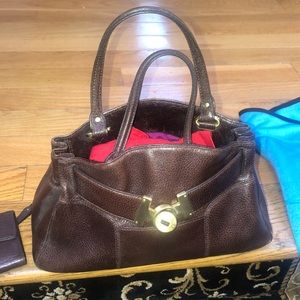 Gently used cole haan bag with used wallet